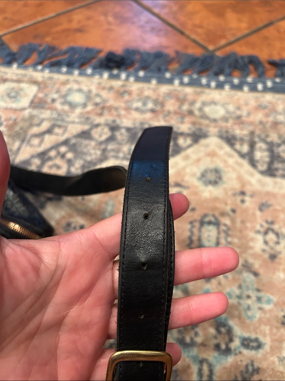 Clare V Black Croc Belt Bag with Gold Hardware - Picture 7 of 13